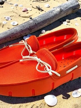 SWIMS Braided Lace Loafer Orange Men’s US 9/UK8/EU42 NWOT Runs Small, Size Up